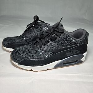 NIKE Air Max 90 Premium Safari Black Animal Print Womens 6.5 Streetstyle